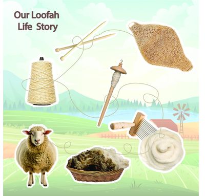 Natural Loofah Exfoliating Body Scrubber, Loofah for Men and Women Handmade Durable Wash Cloth, Back Scrubber with Handles for Bath and Shower, Deep Clean, Skin Care, Kurdish Loofah, Bath Accessories