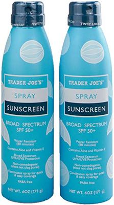 Trader Joe&#39;s Nourish Spray Sunscreen SPF 50+ Broad Spectrum (2-Pack)