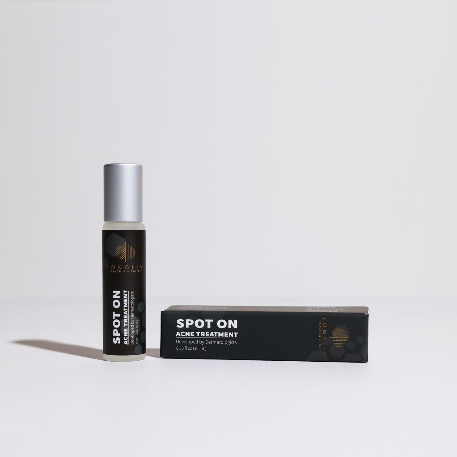 Spot On Acne Roller Ball Serum with Benzoyl Peroxide and Salicylic Acid - Pimple Spot Treatment - Treat Zits &amp; Blemishes On the Go Without a Mess - Formulated by Dermatologists