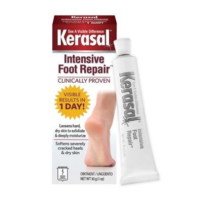 Kerasal Intensive Foot Repair, Skin Healing Ointment for Cracked Heels and Dry Feet, 1 Oz