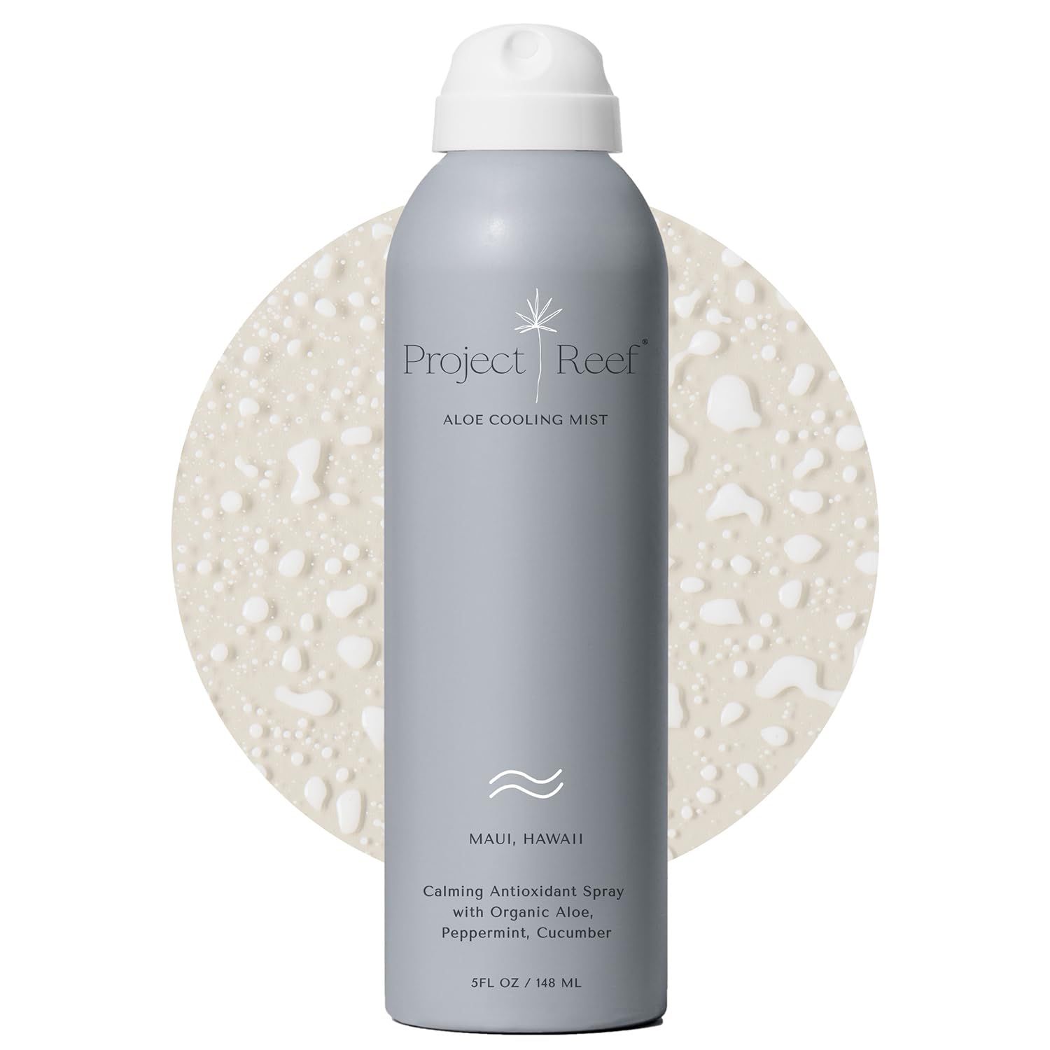 Project Reef Non-Aerosol Cooling Mist w/Aloe Vera, Peppermint, Cucumber - Non-Sticky, Non-Greasy Formula, Sunburn Relief, After Sun Care, Hydrating Face &amp; Body Spray