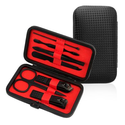 Manicure Kit Valentine Gift for Husband - Manicure Set, Nail Clippers Kit, 7 Pcs Manicure and Pedicure Kit, Black Nail Care Kit Valentine Easter Gifts For Men Dad Teens Boyfriend Father Women Mom