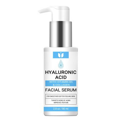Hyaluronic Acid Serum for Face with Collagen &amp; Vitamin B5, Hydrating, Plumping, Anti-Aging Serum for Wrinkles &amp; Fine Lines, Locks in Moisture, All Skin Types, Hylunaric Acid Serum 2.8oz (2.8 oz, 80ml)