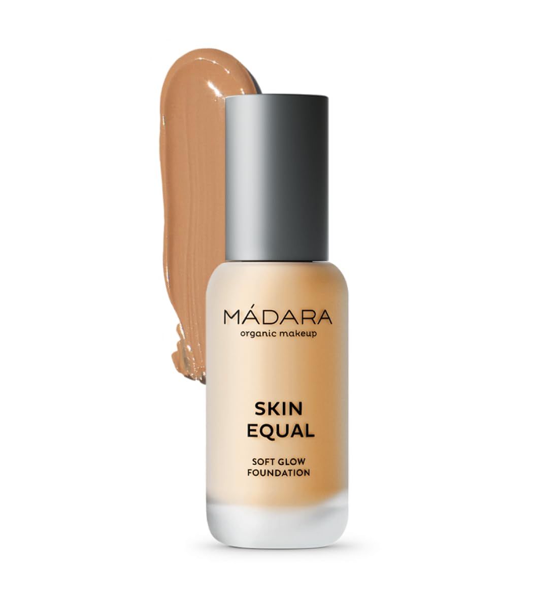 MDARA Organic Skincare | Skin Equal Soft Glow Foundation SPF15 Sand 40-30 ml, Mineral foundation with hyaluronic acid, Buildable medium coverage, Dewy foundation, Vegan, COSMOS natural certified
