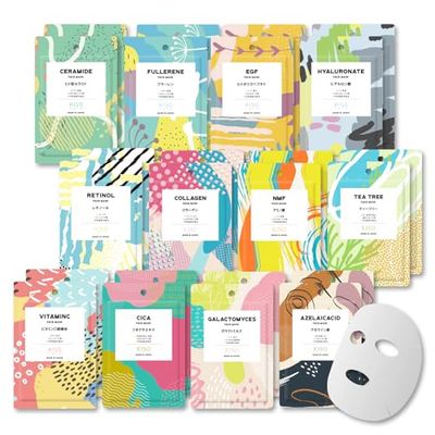 KisoCare Facial Sheet Mask 24 Combo Pack [Japanese]- Hydrating and Soothing with a blend of key ingredients