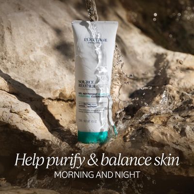 L'OCCITANE Source Reotier Purifying Cleansing Gel: Help Purify &amp; Balance Skin, Maintain Hydration Barrier, Retain Moisture, 4.5 Oz