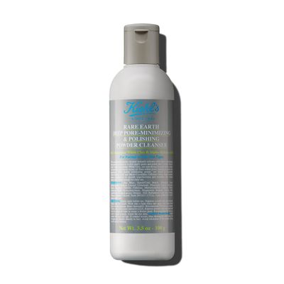 Kiehl&#39;s Rare Earth Deep Pore Minimizing &amp; Polishing Powder Cleanser, Face Wash for Oily Skin, Refines Skin Texture, Reduces Excess Oil, with Amazonian White Clay &amp; Alpha Hydroxy Acids - 3.5 fl oz