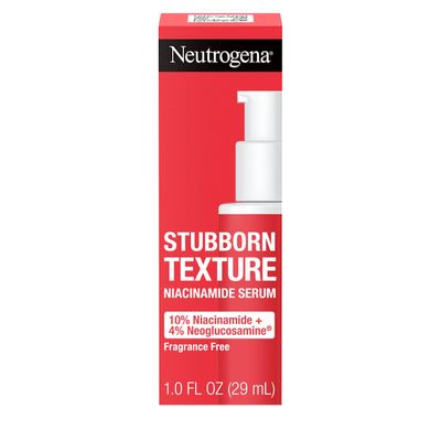 Neutrogena Stubborn Texture Resurfacing Serum With 10% Niacinamide &amp; 4% Neoglucosamine designed for Acne-Prone, Improves Uneven Skin Tone &amp; Refines Texture, Fragrance-Free, 1 fl. Oz