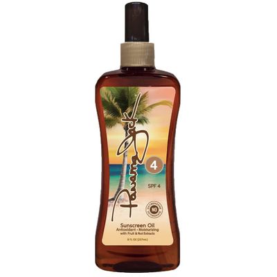 Panama Jack Sunscreen Tanning Oil - SPF 4, PABA, Paraben, Gluten &amp; Cruelty Free, Antioxidant Formula with Exotic Oils and Fruit &amp; Nut Extracts, 8 FL OZ