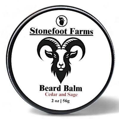 Stonefoot Farms Cedar &amp; Sage Beard Balm for Men - Natural Beard Wax for Men with Argan &amp; Jojoba Oils, Conditioning Beard Butter for Men, Beard Thickener for Men, 2 oz