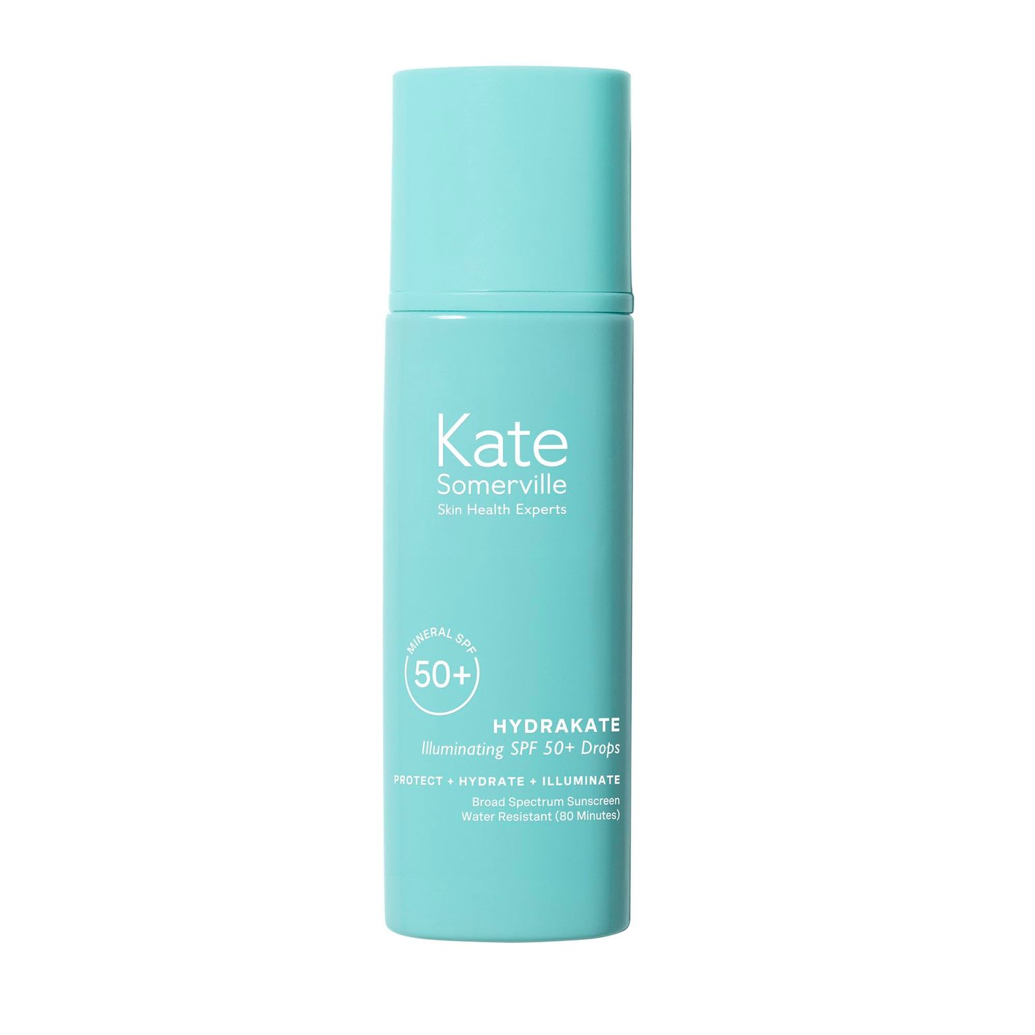 Kate Somerville HydraKate Illuminating Sunscreen Drops for face with 50+ SPF, Zinc Oxide and Mineral Tinted, Moisturizing and Anti-Aging, 1.7 Fl. Oz
