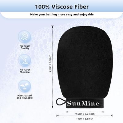 SunMine Exfoliating Gloves 2pcs Korean Exfoliating Mitts Glove Deep Body Scrub Dead Skin Remover Bath Massage for Men and Women