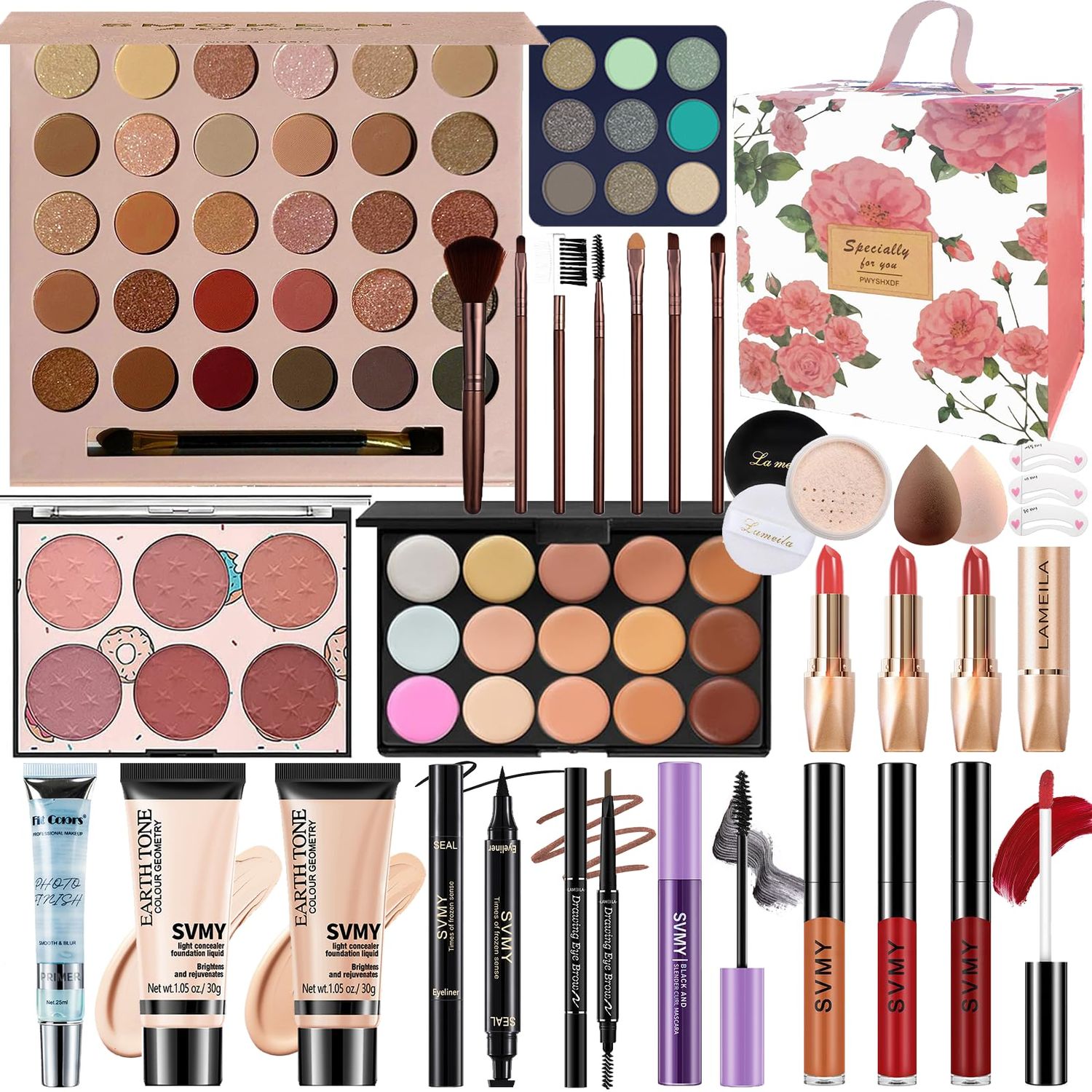 Makeup Set for Women, Makeup Kit for Beginners Teen Girls, Makeup Gift Set for Teens, Makeup Kit for Girls, Makeup for Teens, Eyeshadow Palette, Lip Gloss, Face Makeup, Eye Makeup