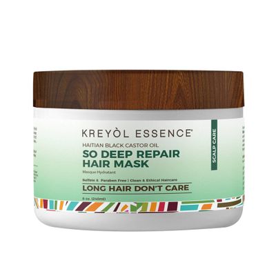 Kreyol Essence - 8 Oz DEEP CONDITIONER MASK, Scalp Care Reduce Shed + Repair Hair Mask, Overnight Moisture Mask