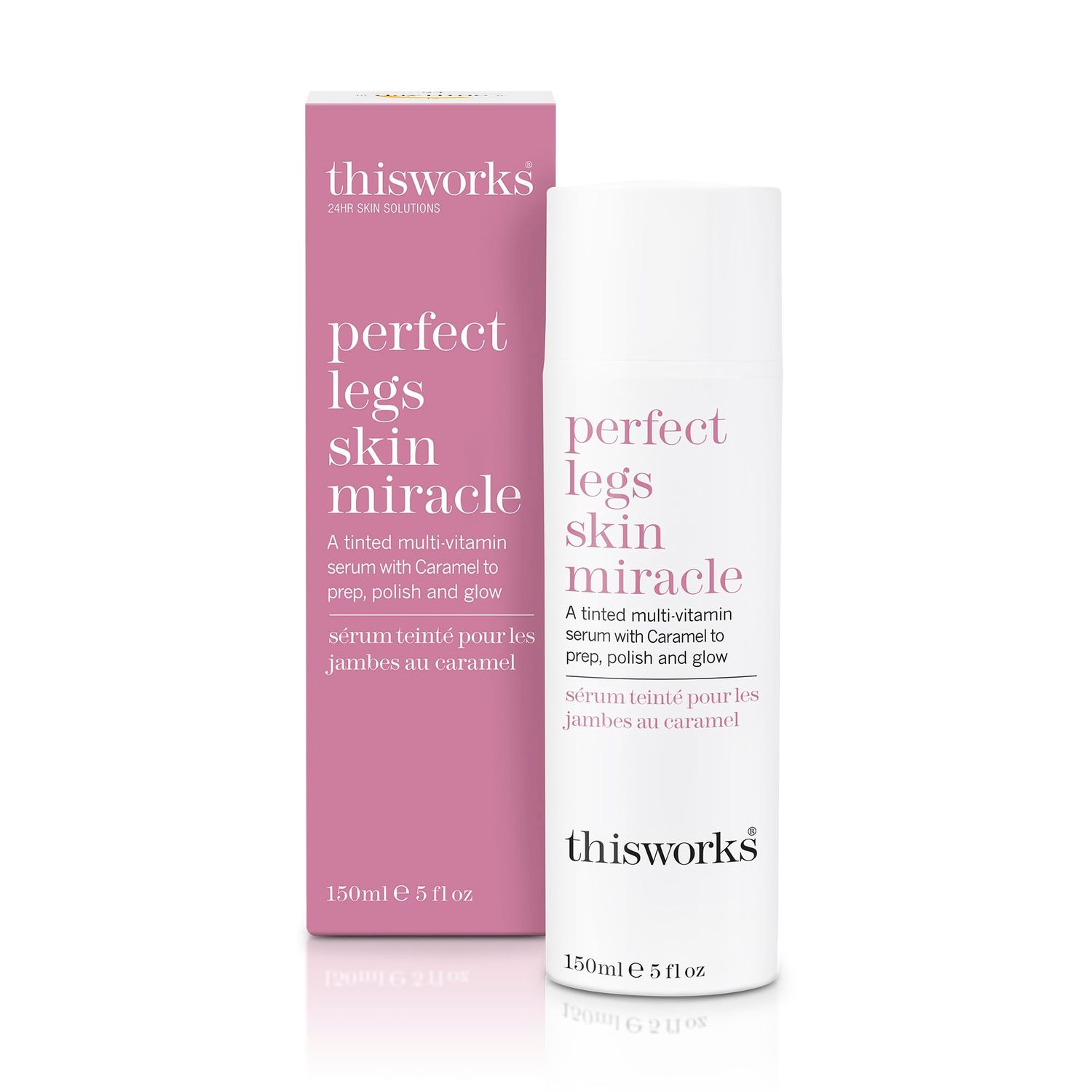 This Works Perfect Legs Skin Miracle | Tinted Serum for Radiant, Even-Toned Legs | Enriched with Vitamin C &amp; E for Nourishment | Hydrates, Smooths &amp; Enhances Natural Glow, 5 oz / 150ml