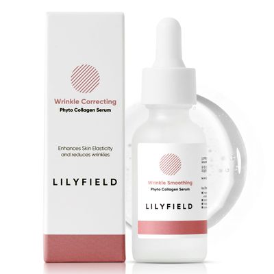 LILYFIELD Wrinkle Correcting Serum with Phyto Collagen &amp; Vitamin C. Korean Skincare. Anti-Aging, Target Dark Spots and Fine lines,Smoothing, All Skin Types. Korean Skin care 30ml, 1 fl. oz