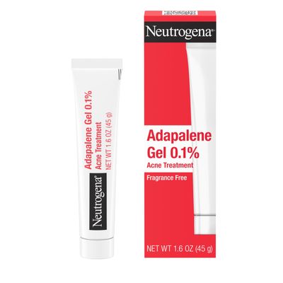 Neutrogena Adapalene Gel Acne Treatment, 0.1% Adapalene Acne Medication for Pimples &amp; Blemishes, Once Daily Topical Retinoid Gel to Help Fight Breakouts, Oil- &amp; Fragrance-Free, 1.6 oz