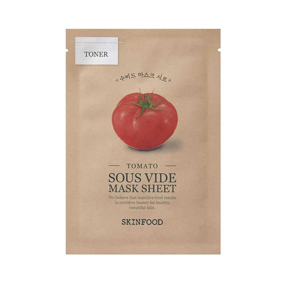 SKINFOOD SOUS VIDE Sheet Masks for Face - 10 Packets of Food Intensive Moisturizing and Nourishing Skin - Facial Mask Sheet Combo, Vegan Skincare - Blemish Control &amp; Solution (10 Pack)