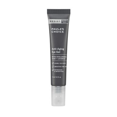 Paula&#39;s Choice RESIST Anti-Aging Eye Gel with Hyaluronic Acid, for Dark Circles, Puffy Eyes, Crow&#39;s Feet, Fine Lines &amp; Wrinkles, 0.5 Ounce