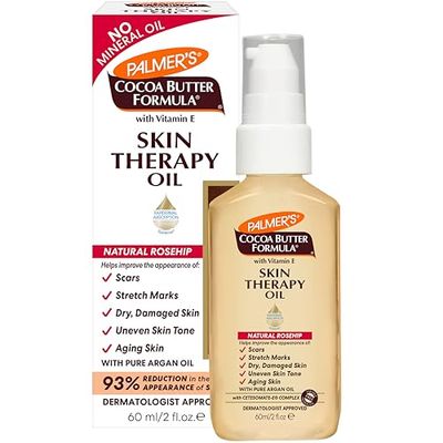 Palmer&#39;s Cocoa Butter Formula Skin Therapy Moisturizing Body Oil with Vitamin E, Rosehip Fragrance, 2 Ounces