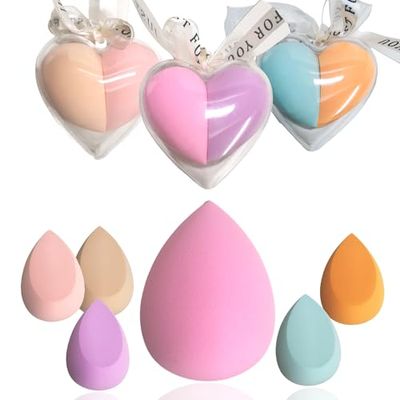 Makeup Blender Sponge Beauty Blender Set 3-Pack Hysotok Makeup Sponges for Foundation Blending Liquid Creams Powders Multi-colored Beauty Blender Sponge