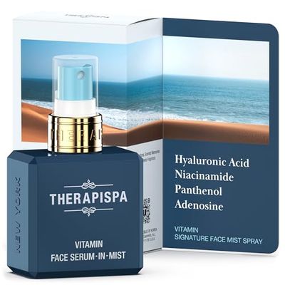 THERAPISPA Face Premium Spray Serum - Antioxidant Face Mist for Deep Hydration, Skin Brightness &amp; Firmness, with Niacinamide (B3), Panthenol (B5), Adenosine, and Hyaluronic Acid (Vitamin, 2.0 fl oz)
