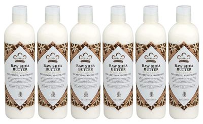 Nubian Heritage Body Lotion Raw Shea Butter 13 Ounce (384ml) (Pack of 6)
