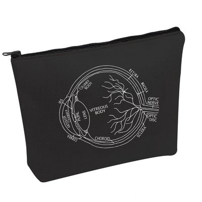PWHAOO Funny Optometrist Makeup Bag Eyeball Anatomy Optometric Technician Cosmetic Bag Vision Therapist Ophthalmic Gift (CILIARY BODY B)