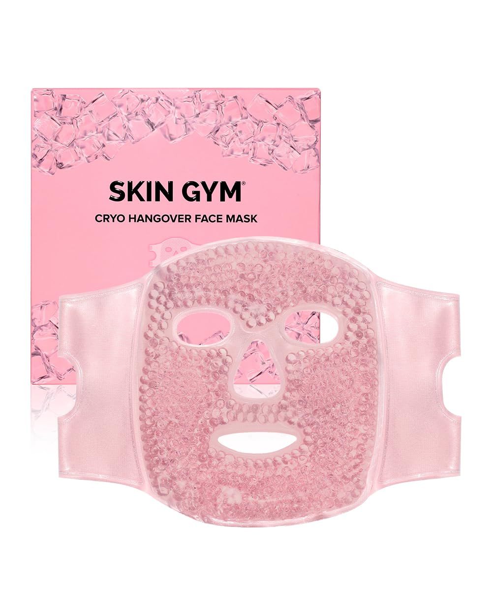 SKIN GYM CryoChill Ice Beaded Face Mask, Reusable Cooling Gel Bead Mask for Puffiness and Headache Relief