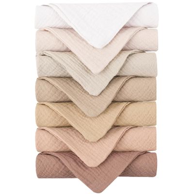 Konssy 7-Pack Soft Cotton Face Cloths, Reusable Absorbent Washcloths for Sensitive Skin, Facial Makeup Remover Towels for Women (11 x 11 Inch)
