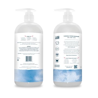 Kirk's 3-in-1 Head to Toe Nourishing Liquid Cleanser- for Men, Women &amp; Children - Premium Coconut Oil &amp; Aloe Vera- Non GMO &amp; Vegan -Original Fresh Scent - 32 Fl Oz