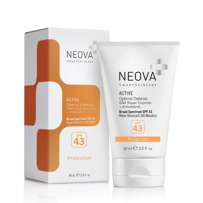 NEOVA SmartSkincare Active Sunscreen for Body 3 fl. Oz. | Broad Spectrum SPF 43 | Zinc &amp; Octinoxate | Water Resistant up to 80 Min
