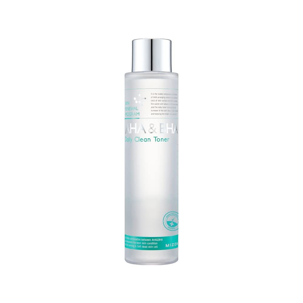 MIZON AHA&amp;BHA Daily Clean Toner Daily Peeling Smooth Skin Removes Dead Skin Healthy Skin Korean Skincare (5.07 Fl oz)