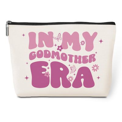 jeilink Godmother Gift Cosmetic Bag Gifts for Godmother Travel Makeup Bag God Mother Gifts for Women Organizer Bag Mom Gifts Mother Gifts Best Gifts for Mom Mama Mother Female Mothers Day Birthday