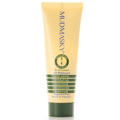 MUDMASKY Face Moisturizer Cream - Serum-Infused Moisturizer for Deep Hydration - Lightweight Skin Care with Mango, Almond &amp; Sunflower Oils - All-Natural Beauty Product Imported from France