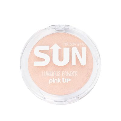 PINK UP Luminous Powder| Highlighter Make Up| HighLight | Powder Illuminator| Provides luminosity to the face| High pigmentation| Luminous finish| Model PKIP08