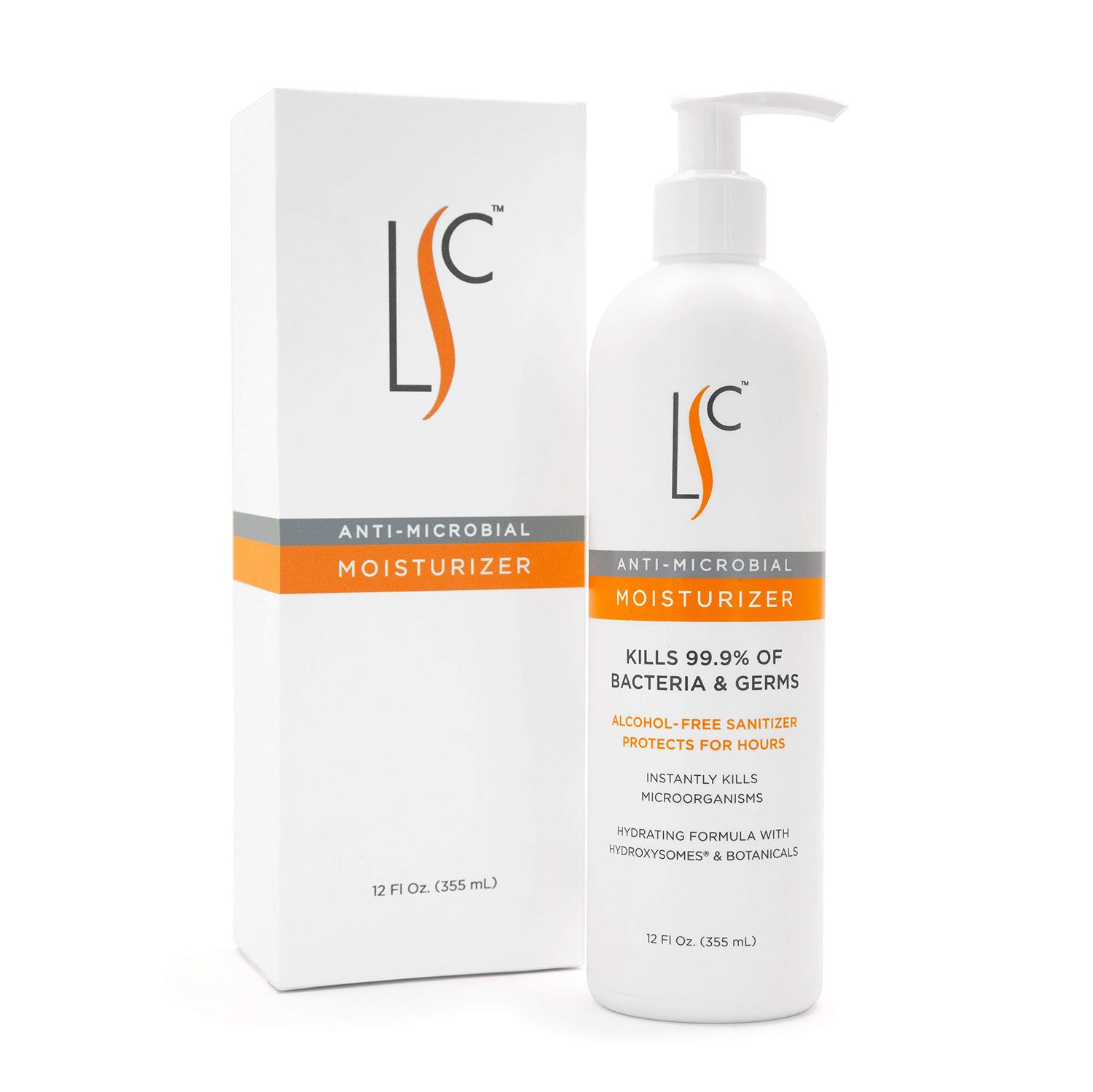 LABORATORY SKIN CARE Hand and Body Hydrating and Nourishing Moisturizer for Adults and Children with Sensitive skin, Unscented, Sanitizing Alcohol-free (12 Ounce Bottle)