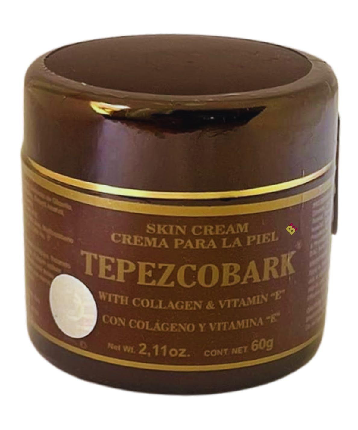 Tepezcohuite Cream (Tepezcobark), with Collagen (Colageno) &amp; Vitamin E, 2.11oz, 60 gr, in E, 100% Natura, great for all skin concerns