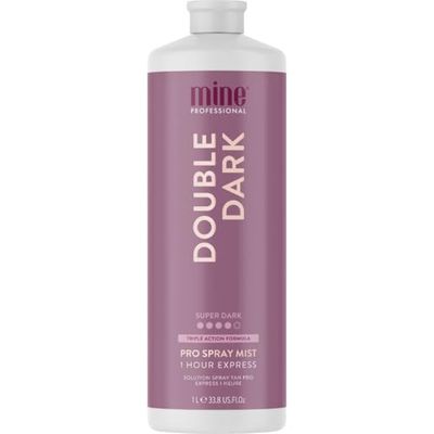MineTan Spray Tan Solution | Double Dark Sunless Tanning Solution - For Dark Bronzed, Glowing Finish, Fast Drying &amp; Hydrating, Tropical Coconut Scented Salon Professional Formula, Vegan, 33.8 Fl Oz