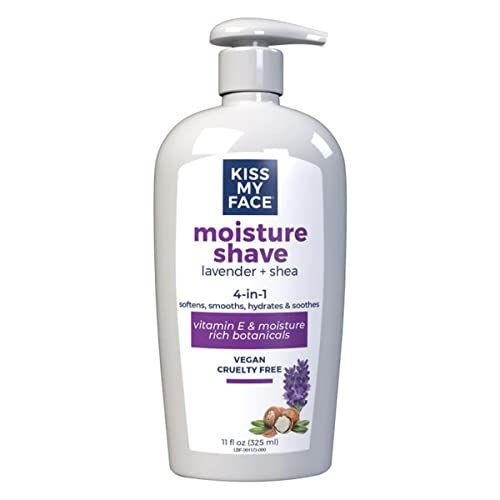Kiss My Face Moisture Shave Lavender &amp; Shea Pump (325ml), 11 Fl Oz (Pack of 2)