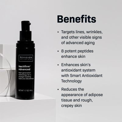 Revision Skincare Nectifirm Advanced, Anti Aging Neck Firming Cream with Peptides for Fine Lines, Wrinkles and Crepey Skin, 1.7 oz
