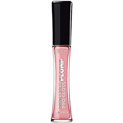L&#39;Oreal Paris Infallible Pro Gloss Plump Lip Gloss with Hyaluronic Acid, Long Lasting Plumping Shine, Lips Look Instantly Fuller and More Plump, Flush, 0.21 fl. oz.