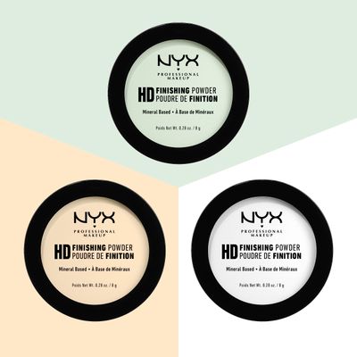 NYX PROFESSIONAL MAKEUP HD Finishing Powder, Pressed Setting Powder - Translucent