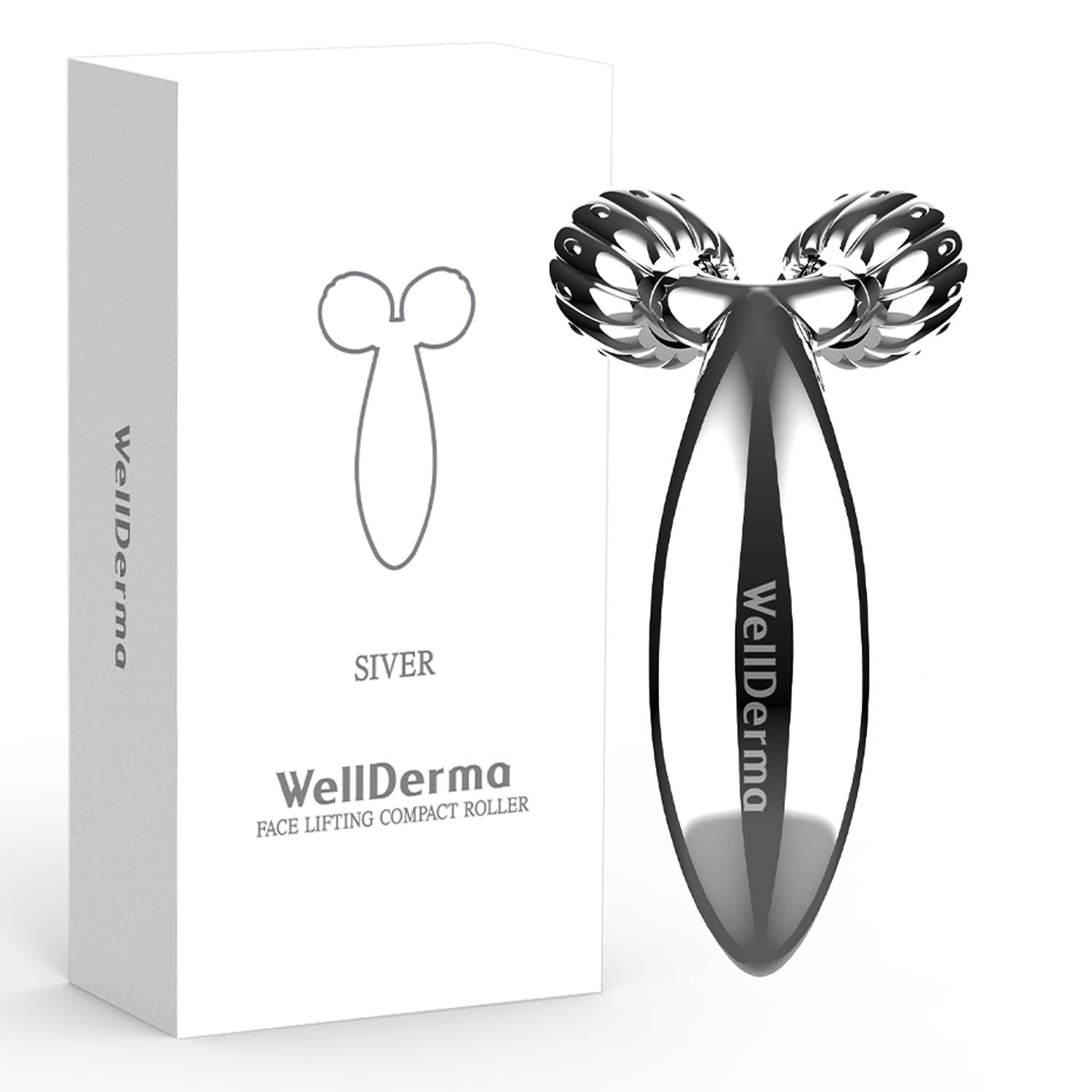 WELLDERMA Face Lifting Comfact Roller 3D Roller Face Massager,Face Sculpting Tool-Facial Massager Lifting Tool Skin Tightening Reduce Puffiness  Facial Roller Self Care Gifts for All