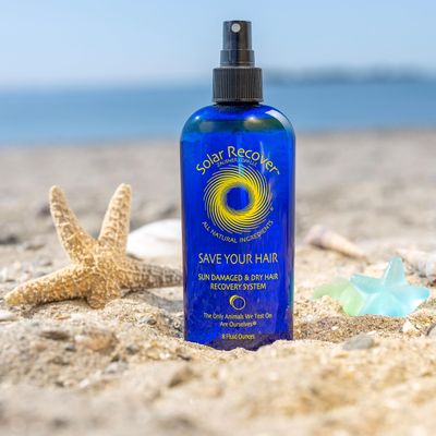 Solar Recover After Sun Moisturizing Spray + Hair Detangler Combo - 12oz Hydrating Facial and Body Mist for Sunburn Relief + 8oz All Natural Leave-In Conditioner