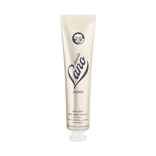 Lanolips Golden Dry Skin Salve - Lanolin Oil Healing Ointment with Vitamin E &amp; Manuka Honey - Body Moisturizer for Dry Skin - Relief for Dry Hands &amp; Cracked Lips - Dermatologist Tested (25g)