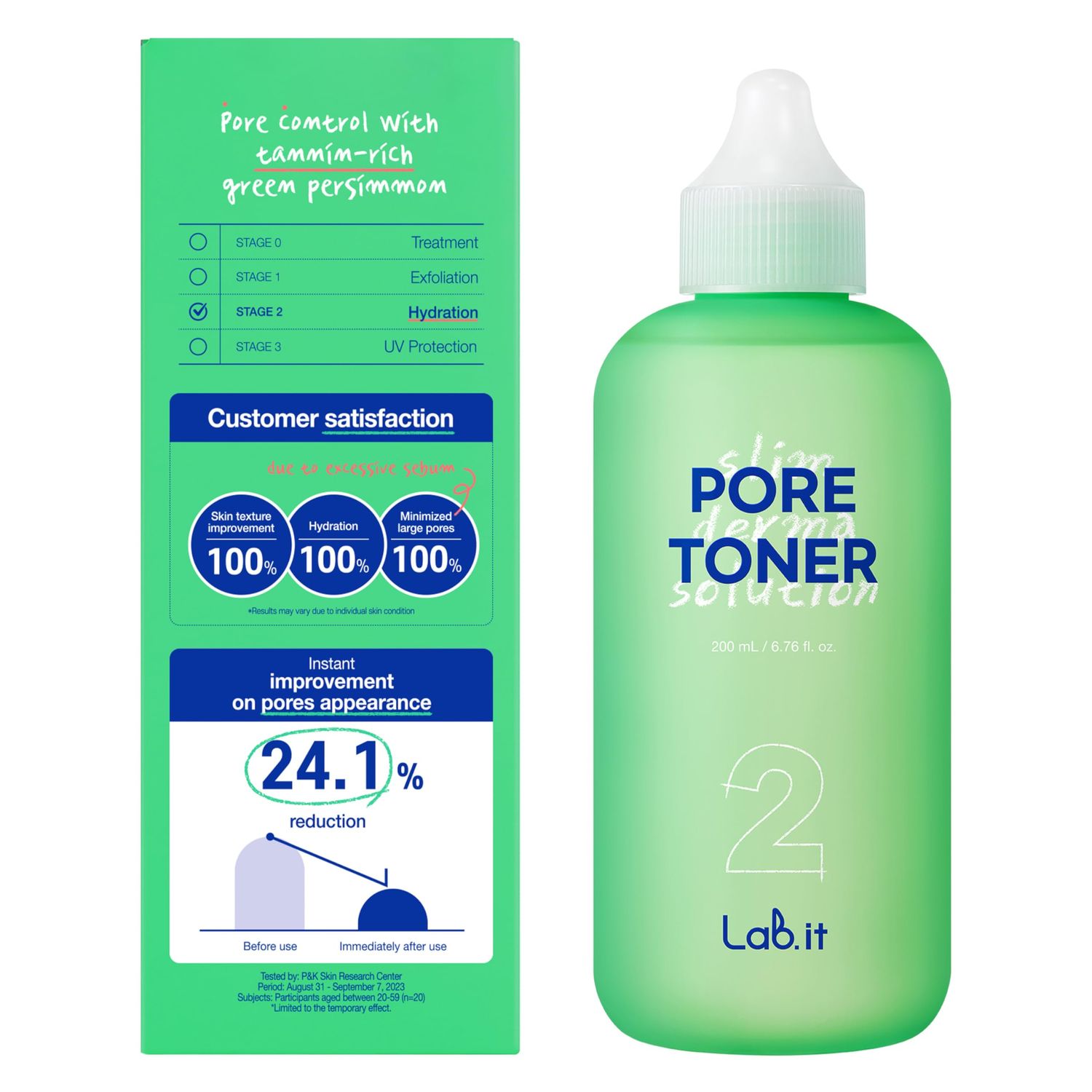 Lab.it_Pore TonerPore Minimizer for Oily Skin, Trouble Care, Removes Sebum and Dead Skin Cells, Pore Tightening, Korean Skincare, Non-Comedogenic Formula, Derma Cosmetics (200ml, 6.71 fl. oz.)