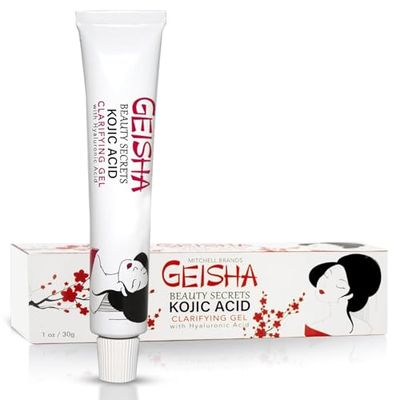 OMIC Geisha, Kojic Acid Gel - 1 fl oz / 30g - Skin Brightening, Clarifying Gel for Face, Body, Hands, Armpits - Hyaluronic Acid