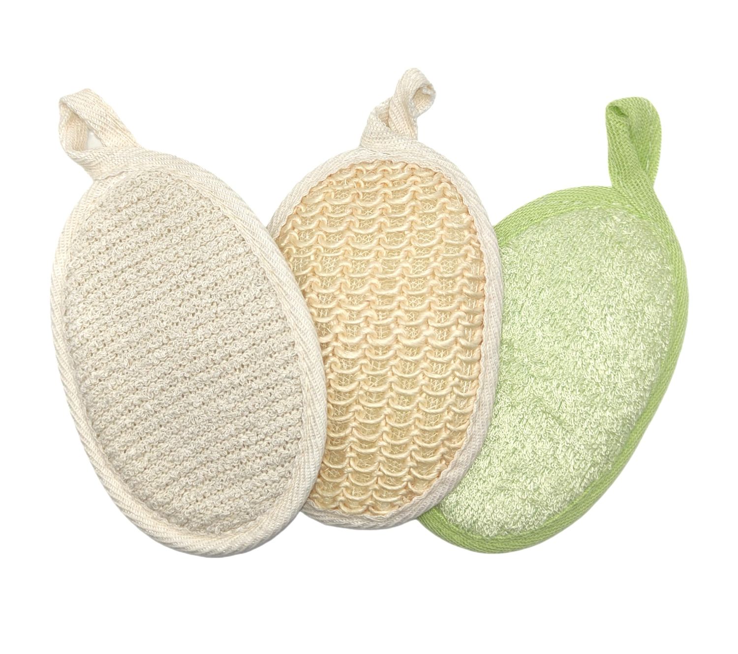 VIBESKIN Face Scrubber Pack - Facial Eco Sponges For Cleansing, Loofah Scrub Pads, Women Exfoliating Sponge, Skin Washing Loofahs, Natural Cleaning Scrubbers, Travel Size Exfoliant, Soft Shower Scrubs