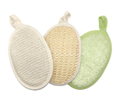 VIBESKIN Face Scrubber Pack - Facial Eco Sponges For Cleansing, Loofah Scrub Pads, Women Exfoliating Sponge, Skin Washing Loofahs, Natural Cleaning Scrubbers, Travel Size Exfoliant, Soft Shower Scrubs